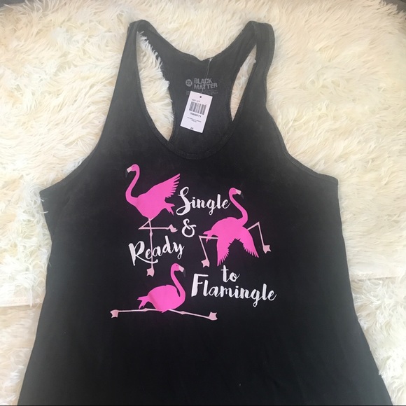 NWT Single & Ready To Flamingle Tank Top - Picture 2 of 6